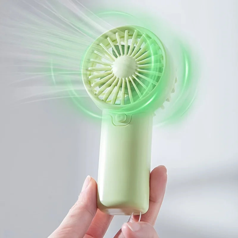 Mini Portable Fan Lightweight Handheld Fan AA Battery Operated Cooling Fan for Office Outdoor Travel Camping