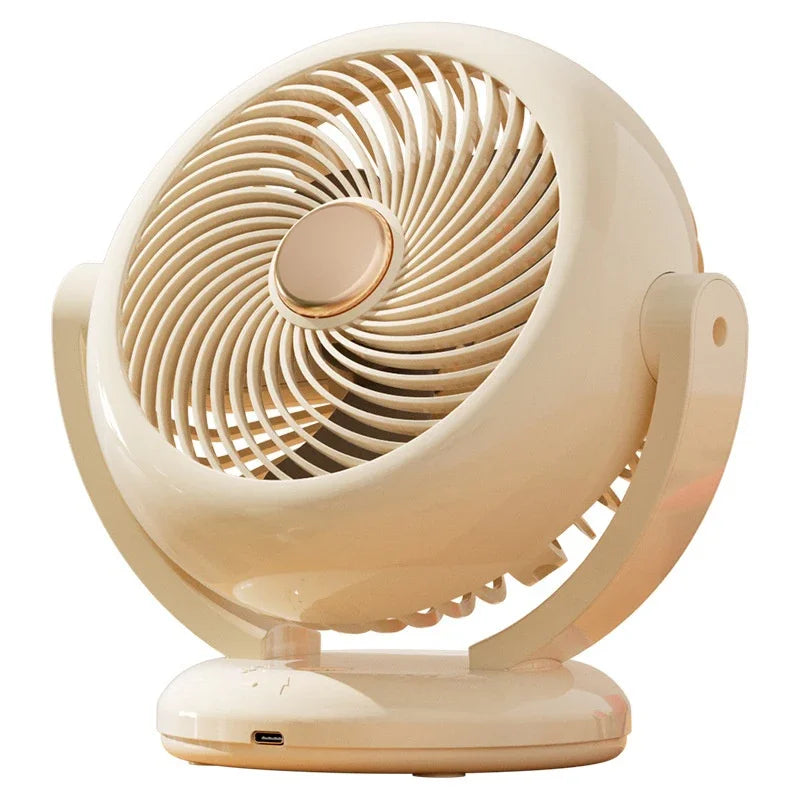 Mini Portable Fan Desktop Electric Fan Rotation Adjustable Angle Quiet Rechargeable Wireless Fan For Room Home Office Camping