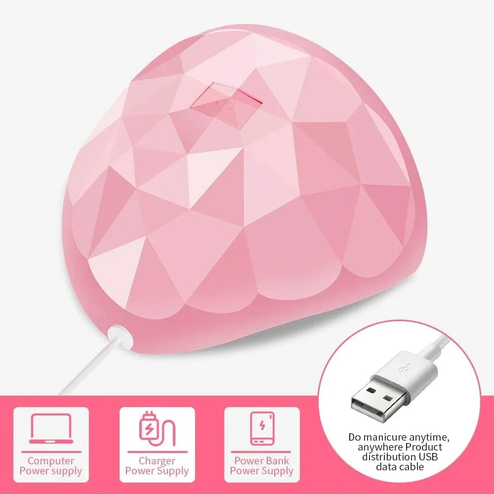 LULAA Nail Dryer Lamp UV Light For Nails Eyes Protection UV Lamp for Gel Nails Gel Nail Polish Curing Dryer Home Salon Tool