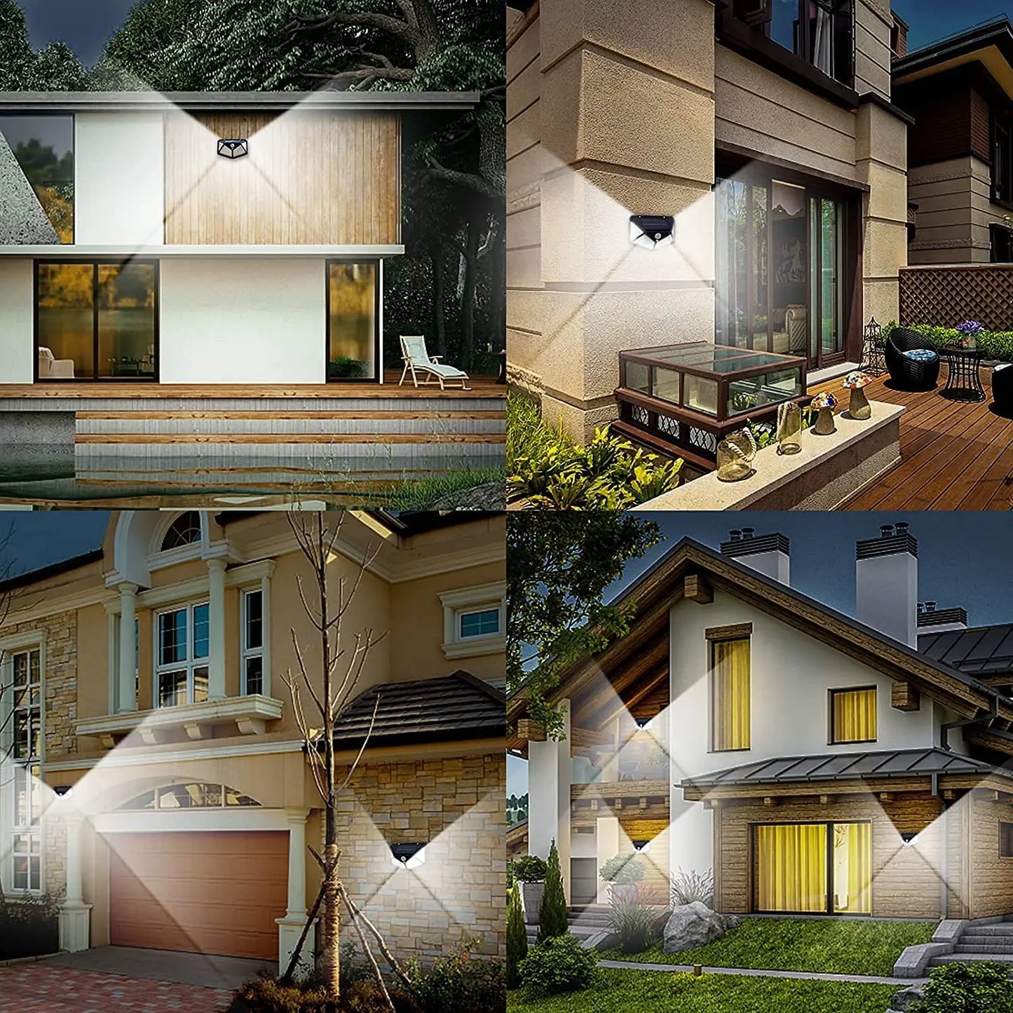 100 LED Outdoor Solar Lamp Outdoor Garden Decoration Solar LED Light Waterproof Sunlight Powered Spotlight with Motion Sensor
