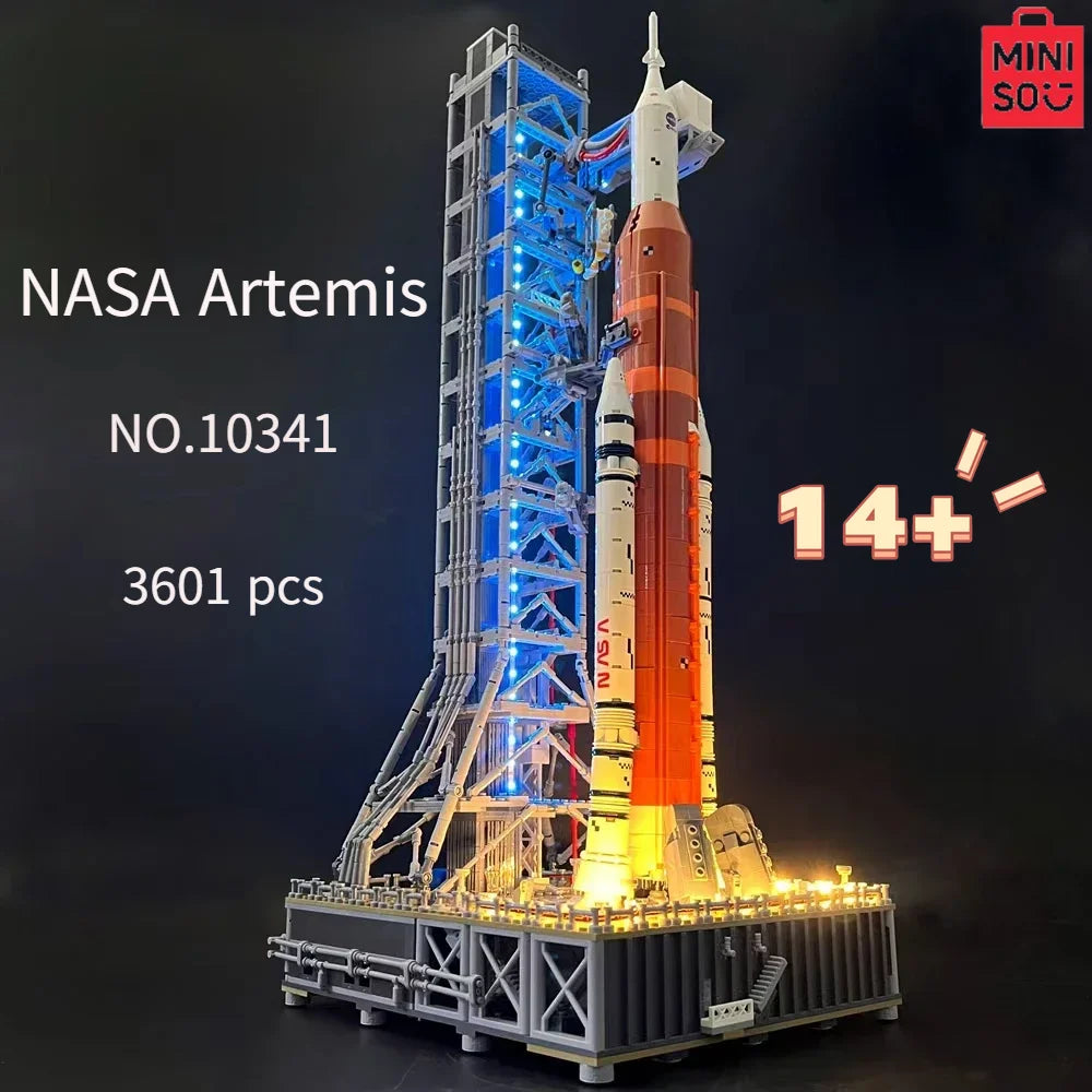 NEW 3601pcs Artemis Space Launch System Building Blocks MOC 10341 Rocket Spacecraft Model Ornaments for Birthday Christmas Gifts