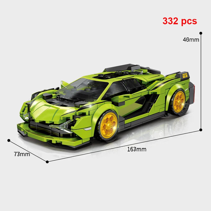 City Technical Vehicle Speed  Racing Car Building Blocks Courses Rennen гонки Carreras Moc DIY Model Brick Toys