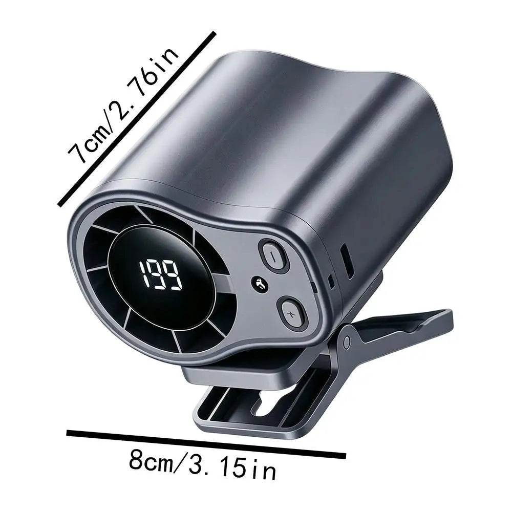 Travel Fan Clip On Low Noise LED Display Waist Clip Fan for Cycling Traveling Fishing Camping Beach Road Trip Jobsite Men Women