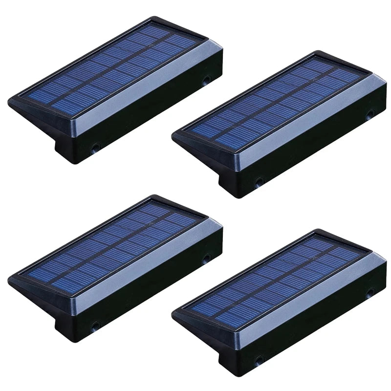 4 LED Outdoor Solar Lamps Garden Waterproof Decorative Lighting Solar Power Lamp Balcony Fence Yard Ambient Sunlight Lights