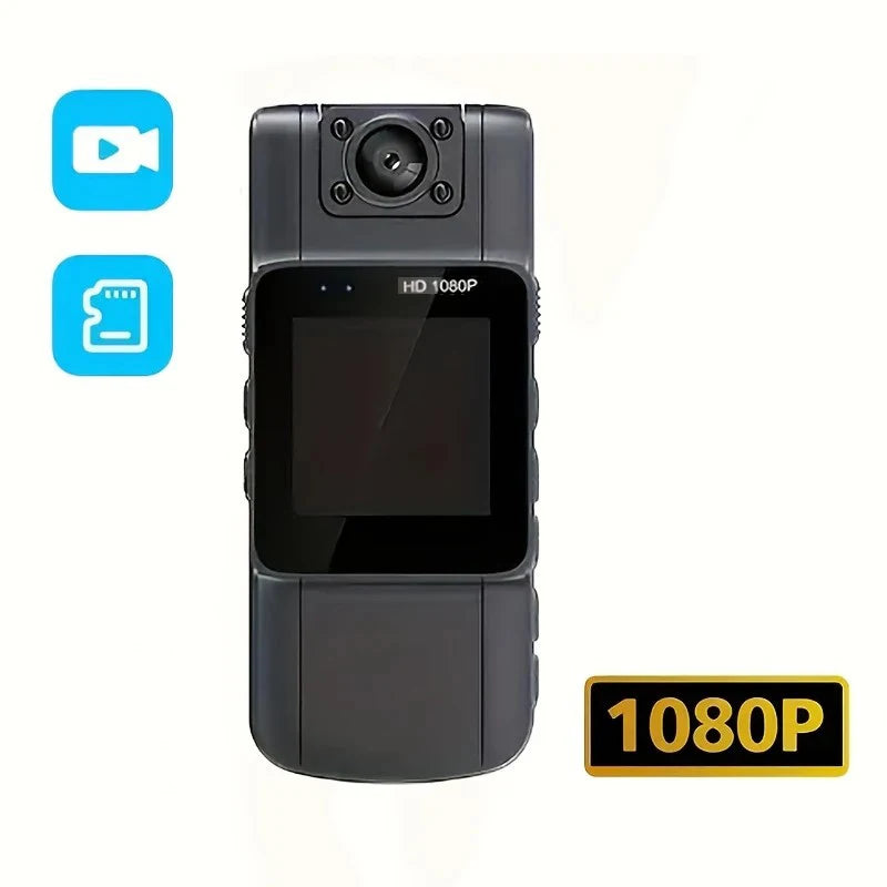 1pc Full 1080P Body Camera with Clip, Body Cam Built-in 1000mAh Battery, 4-5Hours Record, for Outdoor and Night Vision