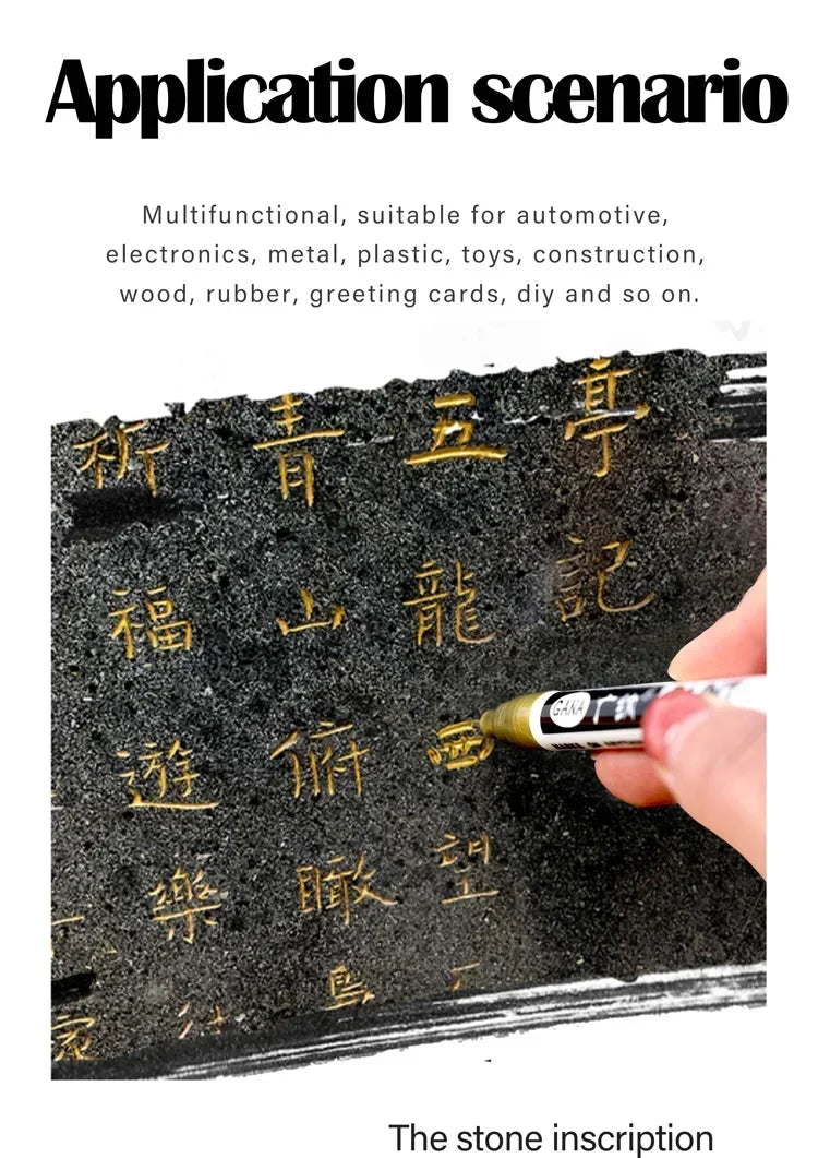 4pcs Oil Based White Black Permanent Paint Markers Pens 0.7mm Extra Fine Waterproof, for Rock Painting, Wood, Metal, Canvas