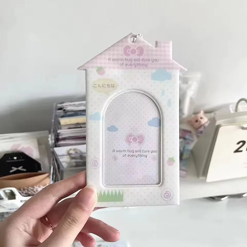 Cartoon Photocard Holder Camera Mobile Phone Shaped Idol Photocard Binder 3Inch Photo Storage Case Protection Cover Keychain