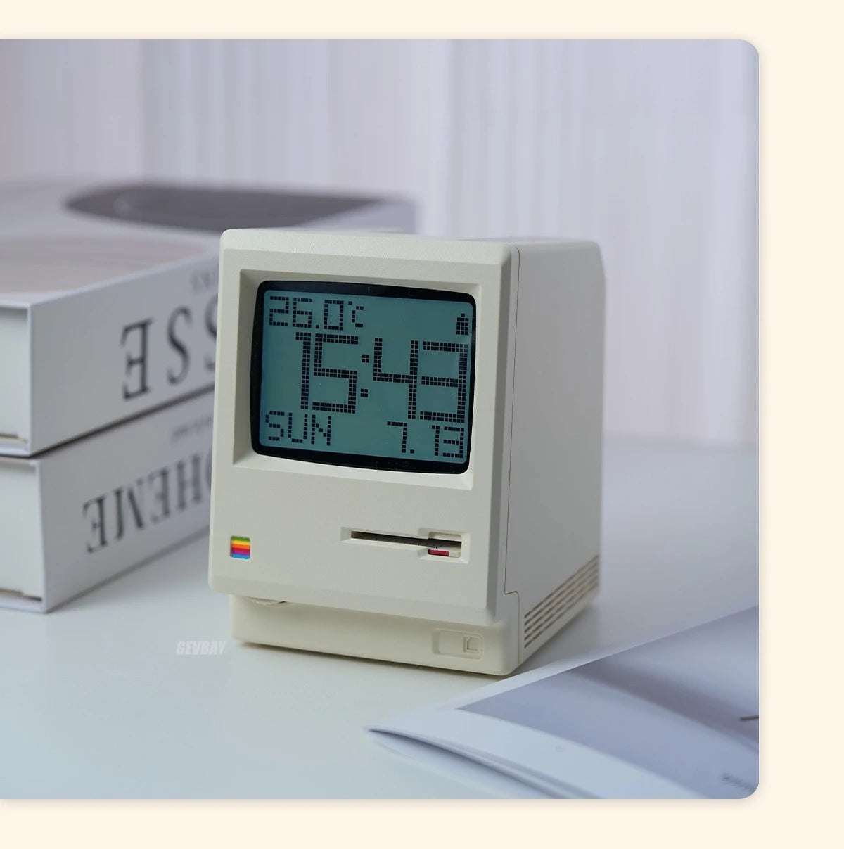 Maclock Retro Alarm Clock Creative Wake Up Artifact Students Desktop Decor Electronic Clock Computer Keyboard Accessories Gift