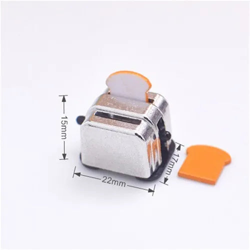 1PC Dollhouse 1/12 Scale Mini Bread Machine Miniature Kitchen Access Toaster Home Decoration Spoon Shovel Cookware Model