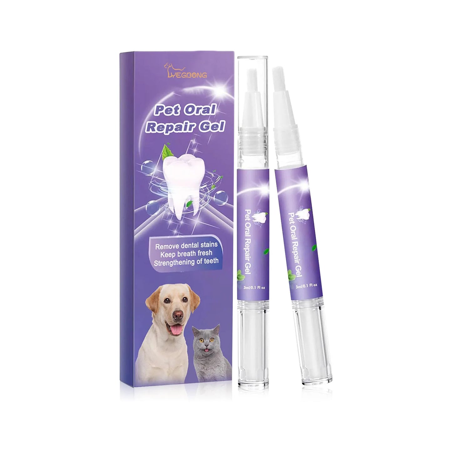 Pet Oral Repair Gel Puppy Tartar Removal Odor Eliminator Whiten Cats Dogs Teeth Stain Remover Gum Care Pet Teeth Cleaning Gel
