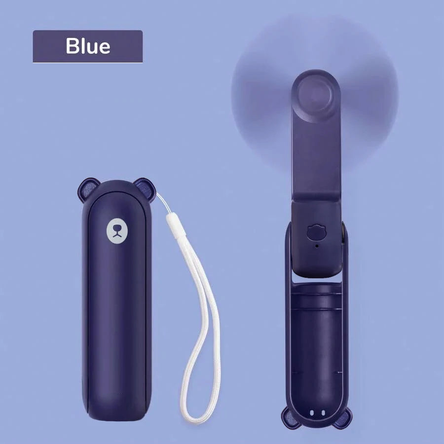 USB charging small fan, mini fan, foldable handheld eyelash fan, suitable for travel and outdoor use, essential for summer