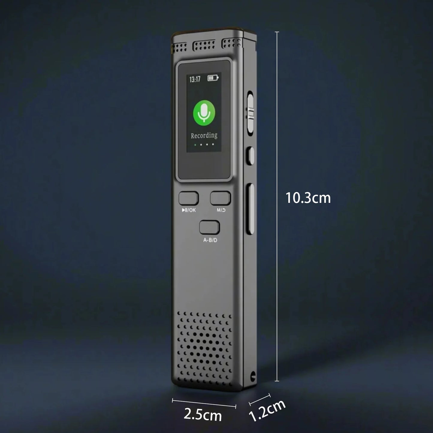 64GB/16GB/8GB Digital Voice Recorder Voice Activated Audio Recording Noise Reduction with Playback MP3 Music Player 288hrs