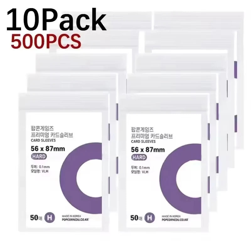 1-500Pcs Premium HD Transparent Kpop Idol Card Protective Sleeve Album Photo Waterproof Protector Game Card Holder 56x87mm