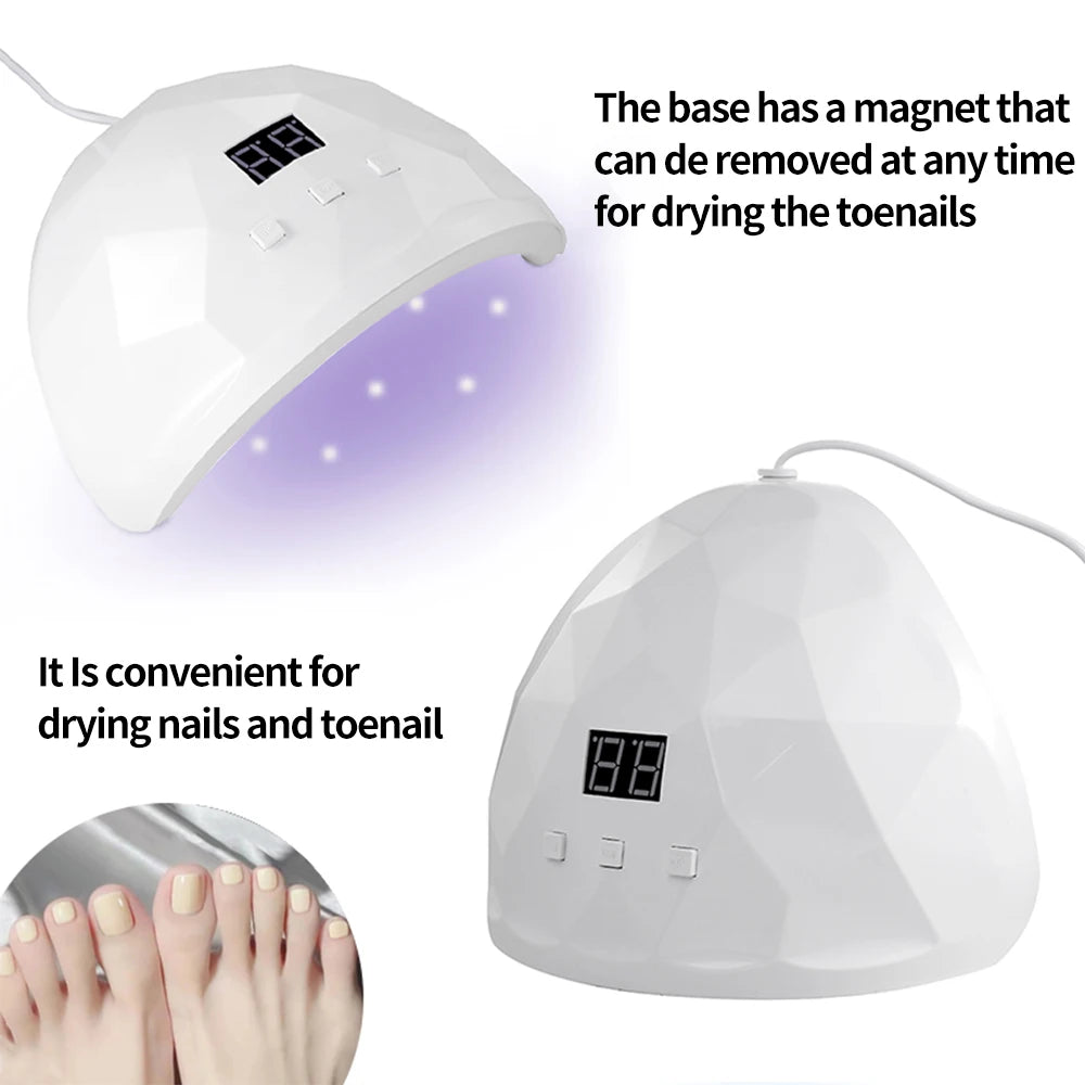 LULAA Nail Dryer Lamp UV Light For Nails Eyes Protection UV Lamp for Gel Nails Gel Nail Polish Curing Dryer Home Salon Tool