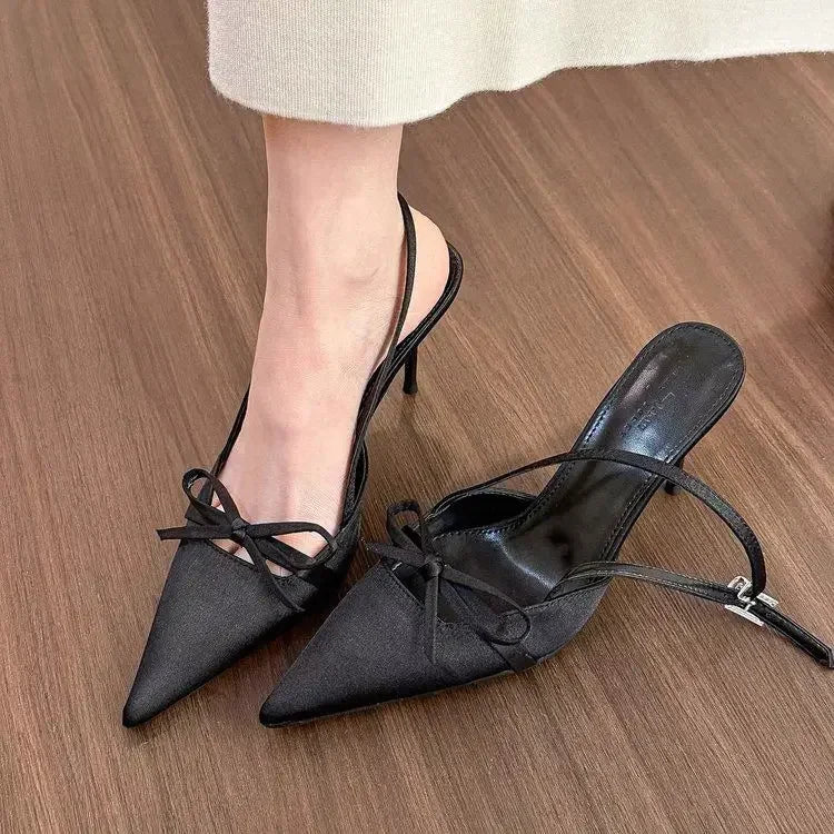 Pointy Single-shoe Women 2025 New Spring Stiletto Sandals French with Skirt Temperament Pink High Heels  Kawaii Shoes