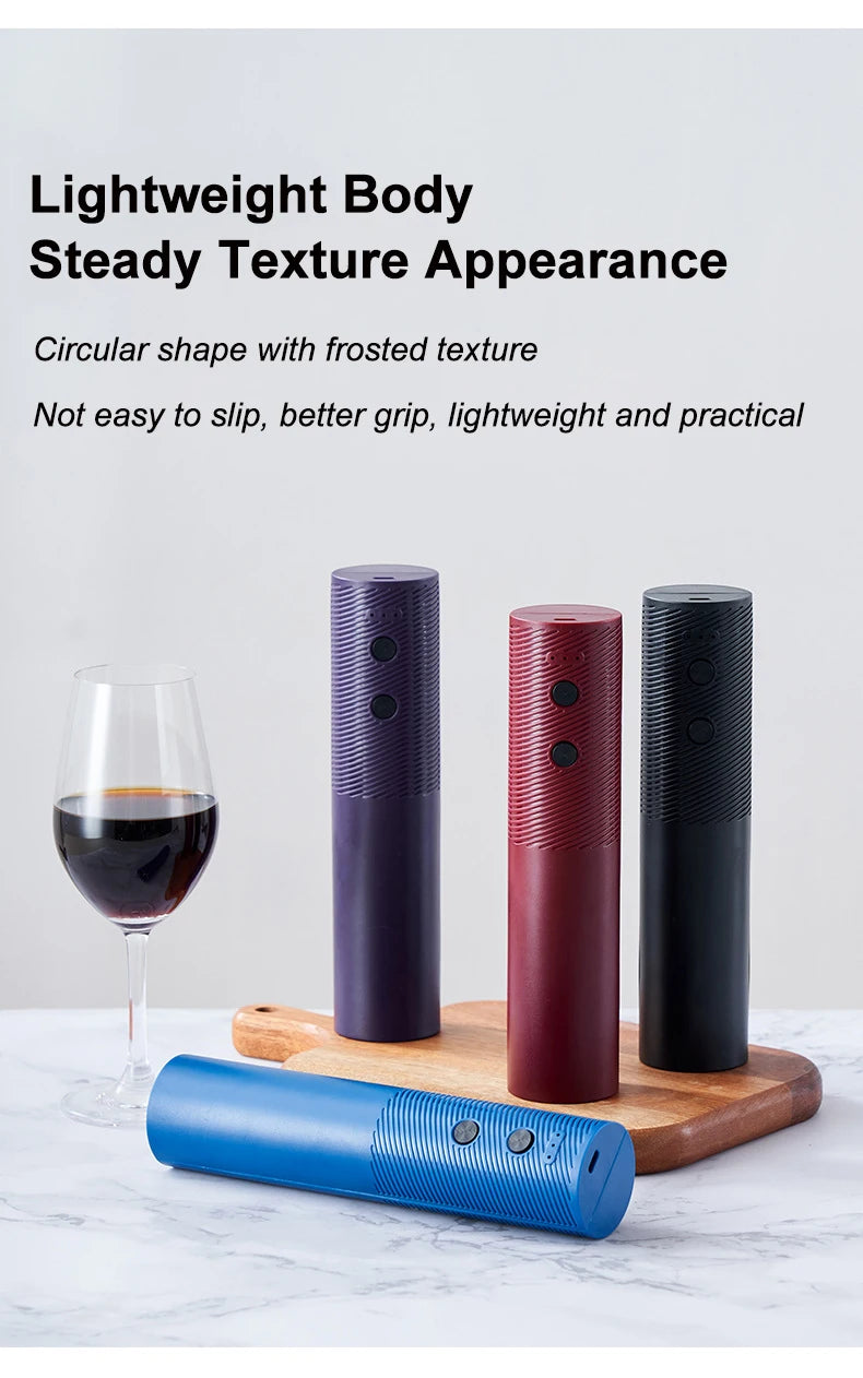 Electric Wine Opener USB Rechargeable Automatic Large Battery Powered Effortless Bottle Opener For Kitchen BarTools Party Gift