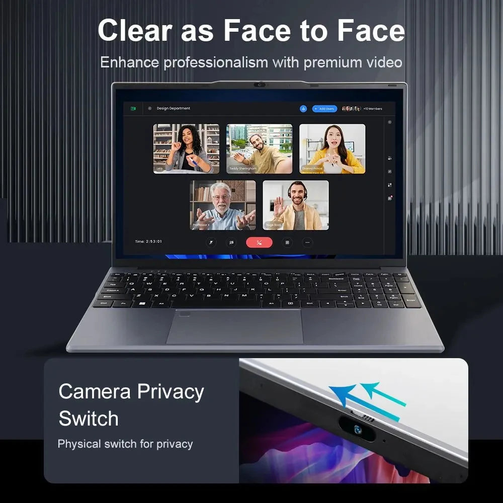 15.6" Intel Core i3 6100U Laptop Computer Windows 11 Pro 16GB RAM 512GB 1TB SSD Portable Notebook PC Office Study Laptops