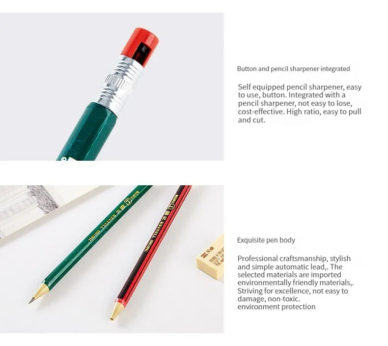 2.0 mm Mechanical Pencils Set 2B Automatic Student Pencils with Sharpener Color Pencil Leads School Pens Kawaii Cute Stationery