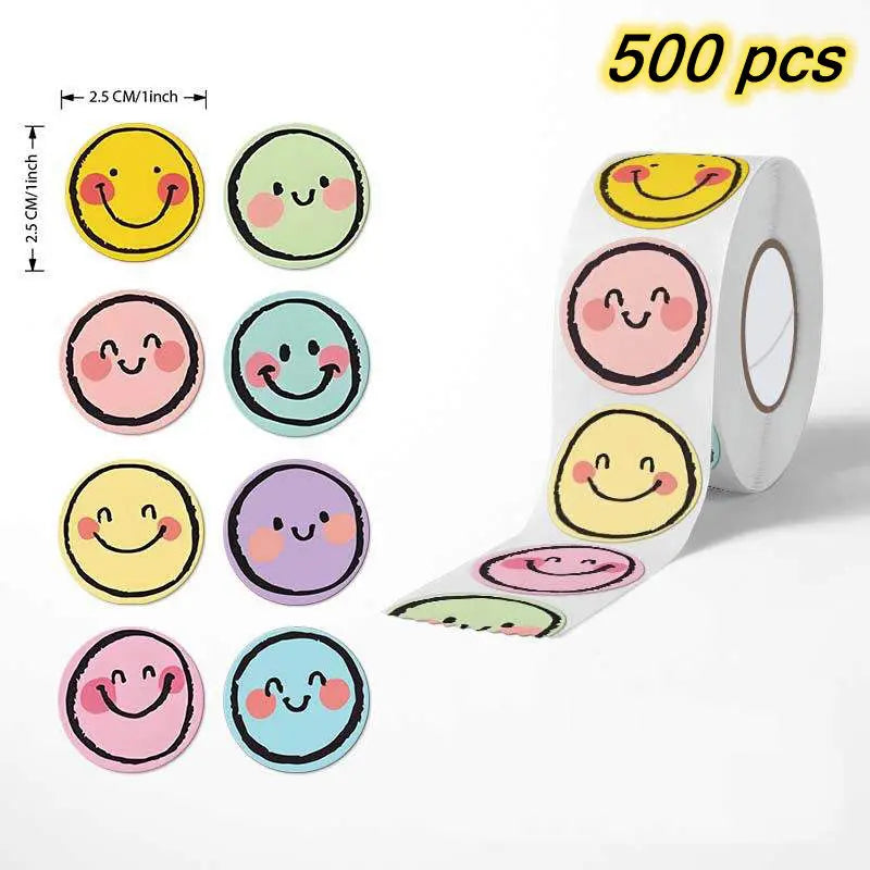 100-500pcs Teachers Reward Stickers for kids School Cute Toy Game Tag Thank You Stickers DIY Gift Sealing Label Stationery