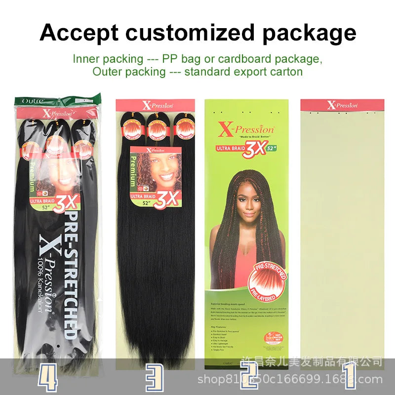 Ez Dirty Braid 3-pack 26-inch 270g Low-temperature Silk African American European Large Braids Easy Braid Hair