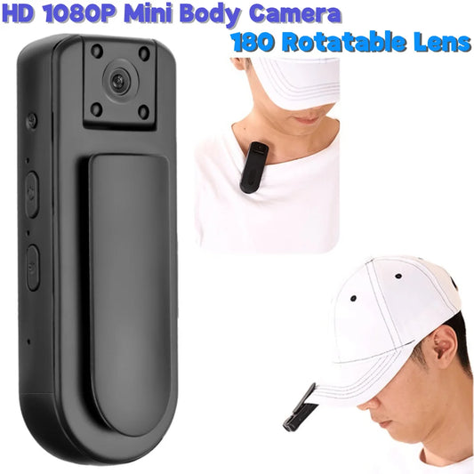 Wearable HD 1080P Worn Bodycam Night Vision WiFi Portable Small Personal Camcorder with Audio & Video Recording Body Worn Cam