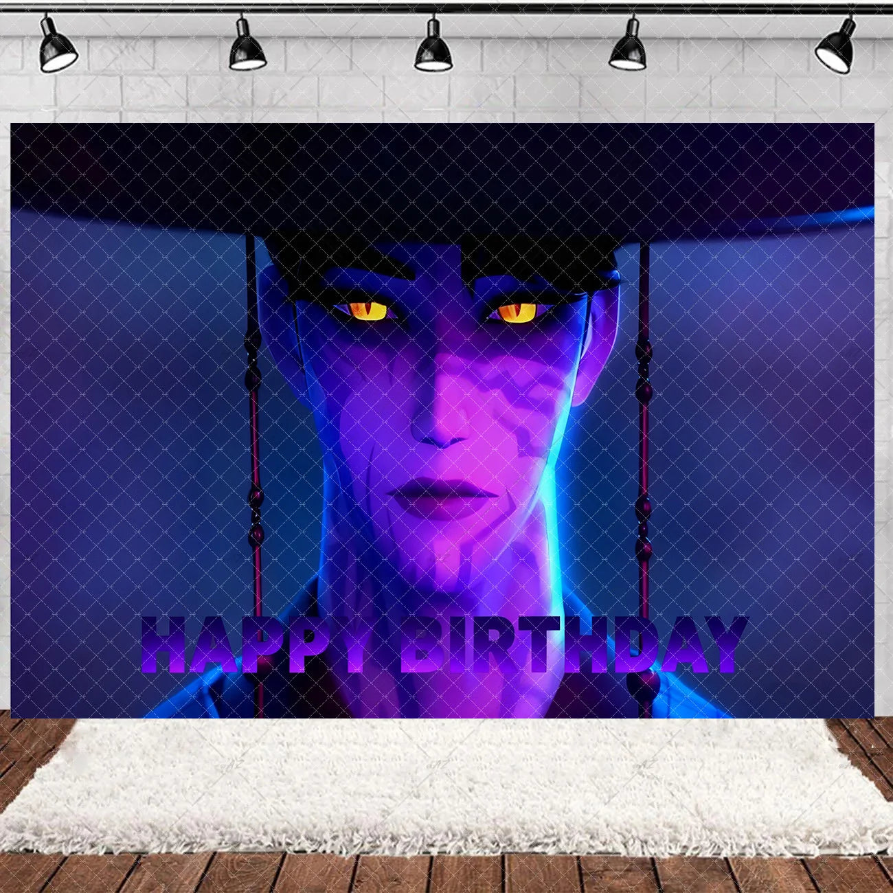 Hot KPop Girl Demon Hunters Backdrop Popular Anime Adult Children's Birthday Party Decorations Baby Shower Supplies Photo Props