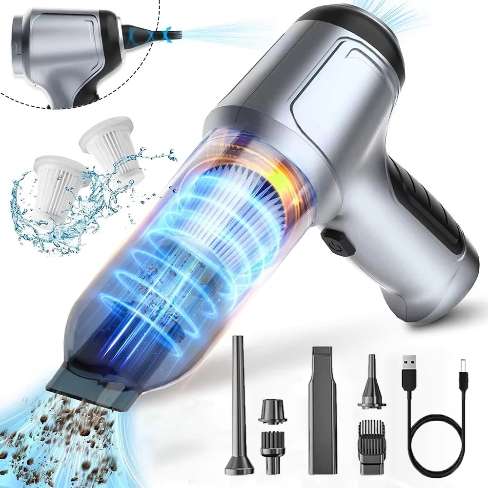SZUK 638000Pa Mini Vacuum Cleaner New Portable Car Vacuum Cleaner Powerful Handheld Wireless Cleaner with One Click Dust Removal