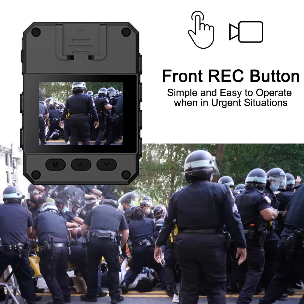 1080P 4K Camera Outdoor Law Enforcement Recorder Mini Camera With High-Definition Screen, High-Definition Black Bodycam