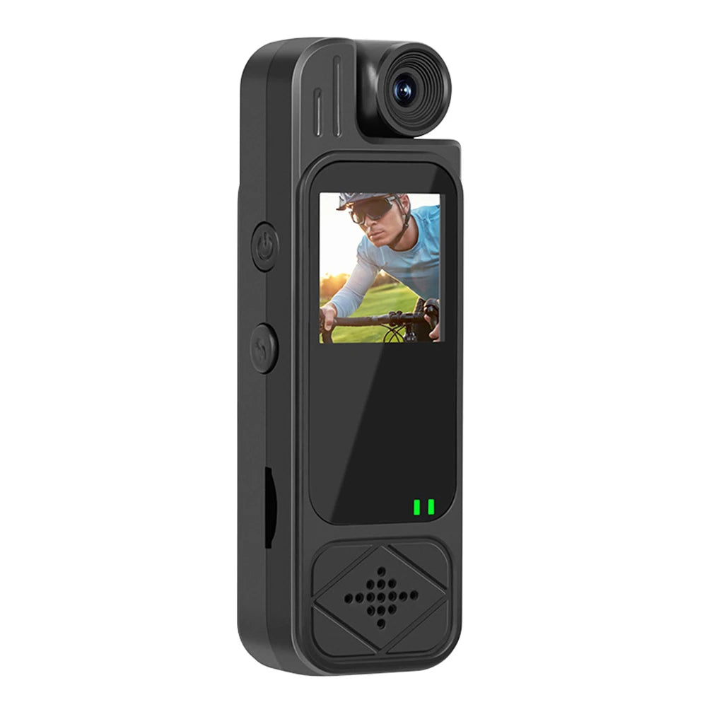 Mini Body Camera 1080P HD Sports CameraRotatable Night Vision Digital Video Recorder 1.3inch Bodycam Police Camera