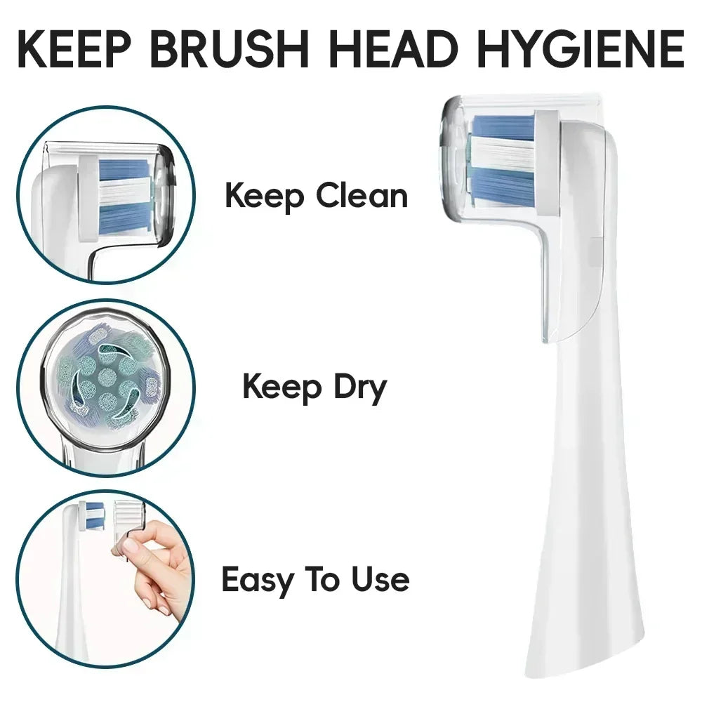 Toothbrush Dustproof Covers Caps Compatible with Braun Oral B Replacement Heads and IO Series Electric Toothbrush Head Protector