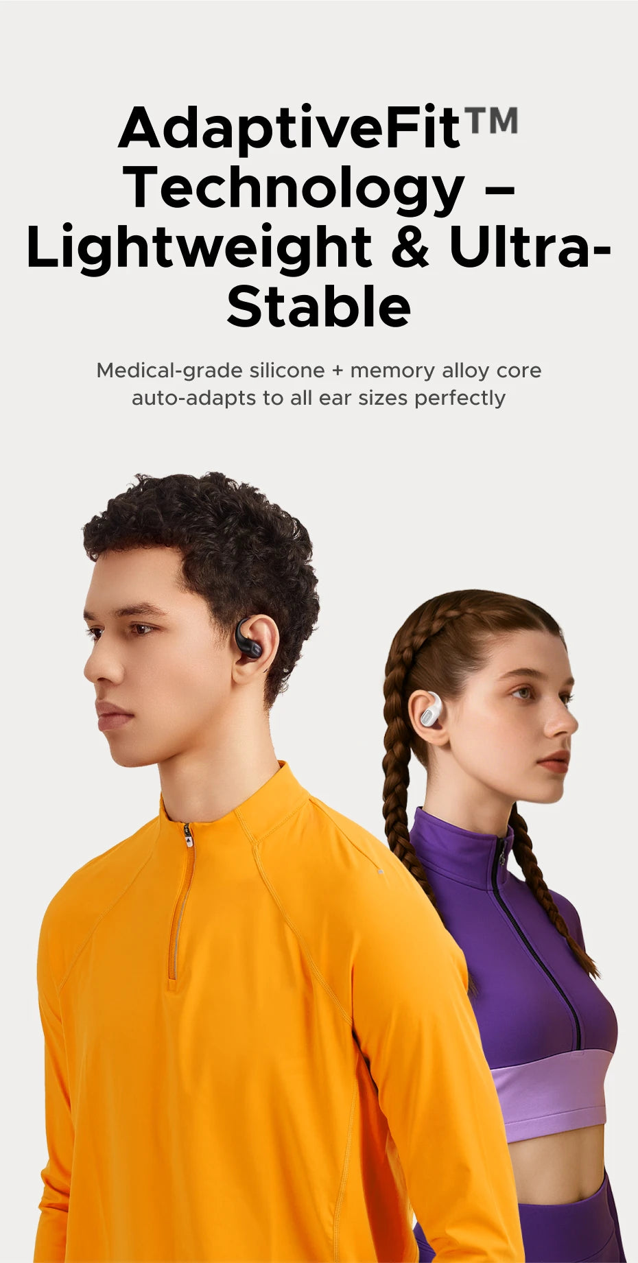 UGREEN FitBuds Open-Ear Headphones Earphones, Ear-hook TWS True-Wireless Bluetooth 6.0 Wireless Earbuds, Spatial Audio, 30H play