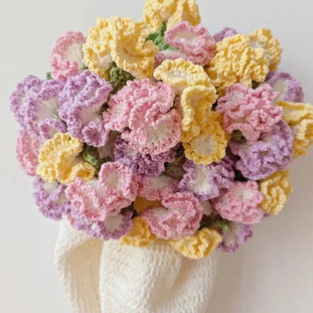 Creative Crochet Rose Bouquet Blanket Fashion Finished Rose Nap Blanket Soft Flower Hugging Blanket Valentine's Day Blanket