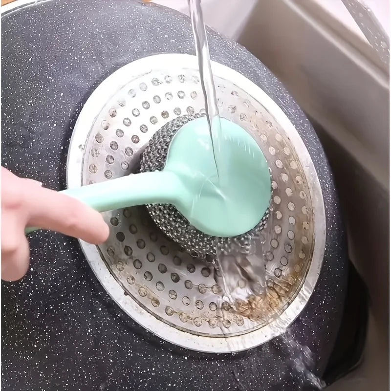 10 Pcs Nano Cleaning Sponge with Removable Handle,Includes Long and Short Handles Scratch Free Dishwasher,For Pots and Plates ﻿