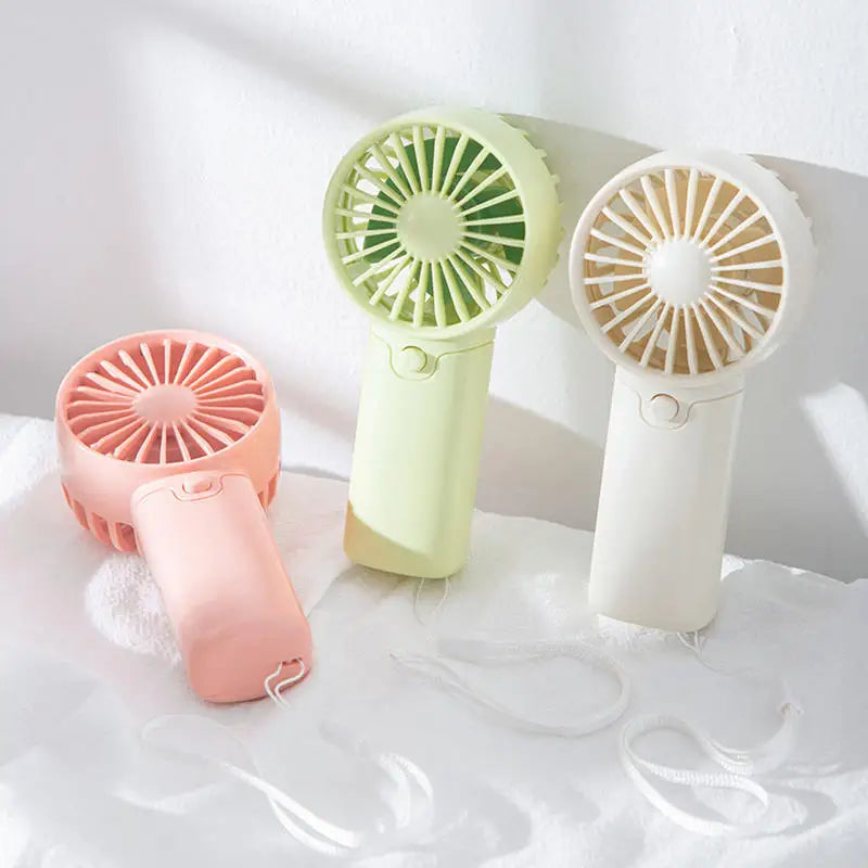 Mini Portable Fan Lightweight Handheld Fan AA Battery Operated Cooling Fan for Office Outdoor Travel Camping