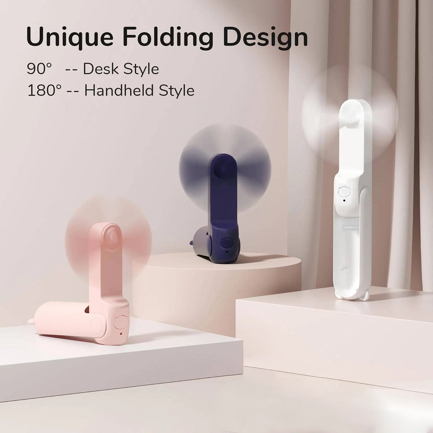 USB charging small fan, mini fan, foldable handheld eyelash fan, suitable for travel and outdoor use, essential for summer