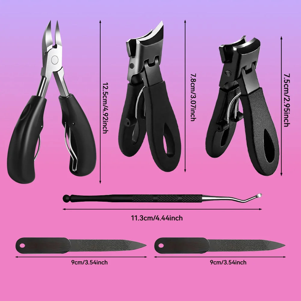 6pcs Manicure Pedicure Tool Set Labor-Saving Nail Tools for Thick Hard Nails And Easy Operation for Seniors Great for Daily Home