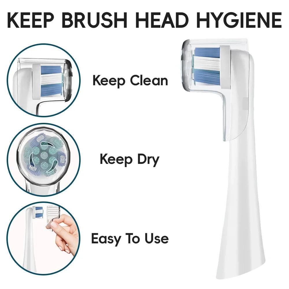 Toothbrush Dustproof Covers Caps Compatible with Braun Oral B Replacement Heads and IO Series Electric Toothbrush Head Protector
