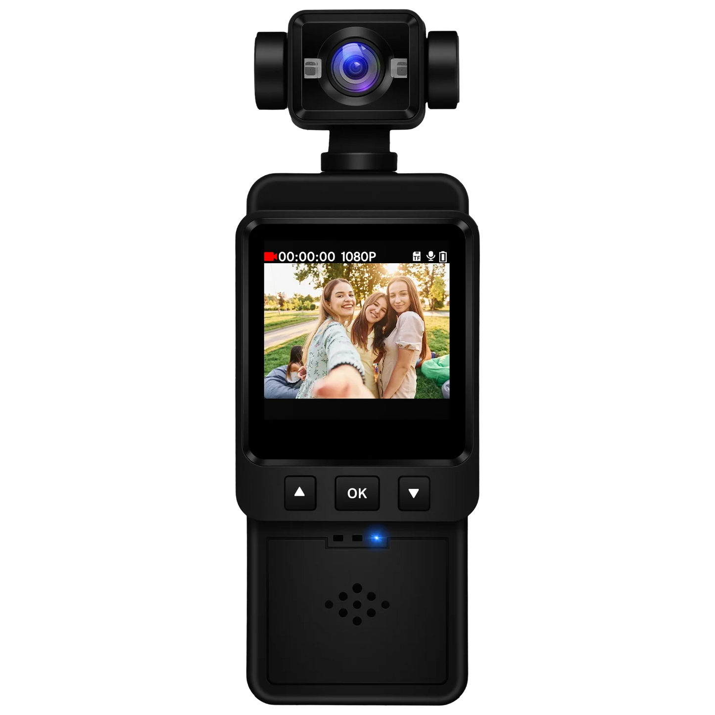 Inefala 1080P Sports Pocket Camera 1.54" Mini Lens 180° Rotatable WiFi Wireless Video Recorder 5hours Endurance Motion Camera