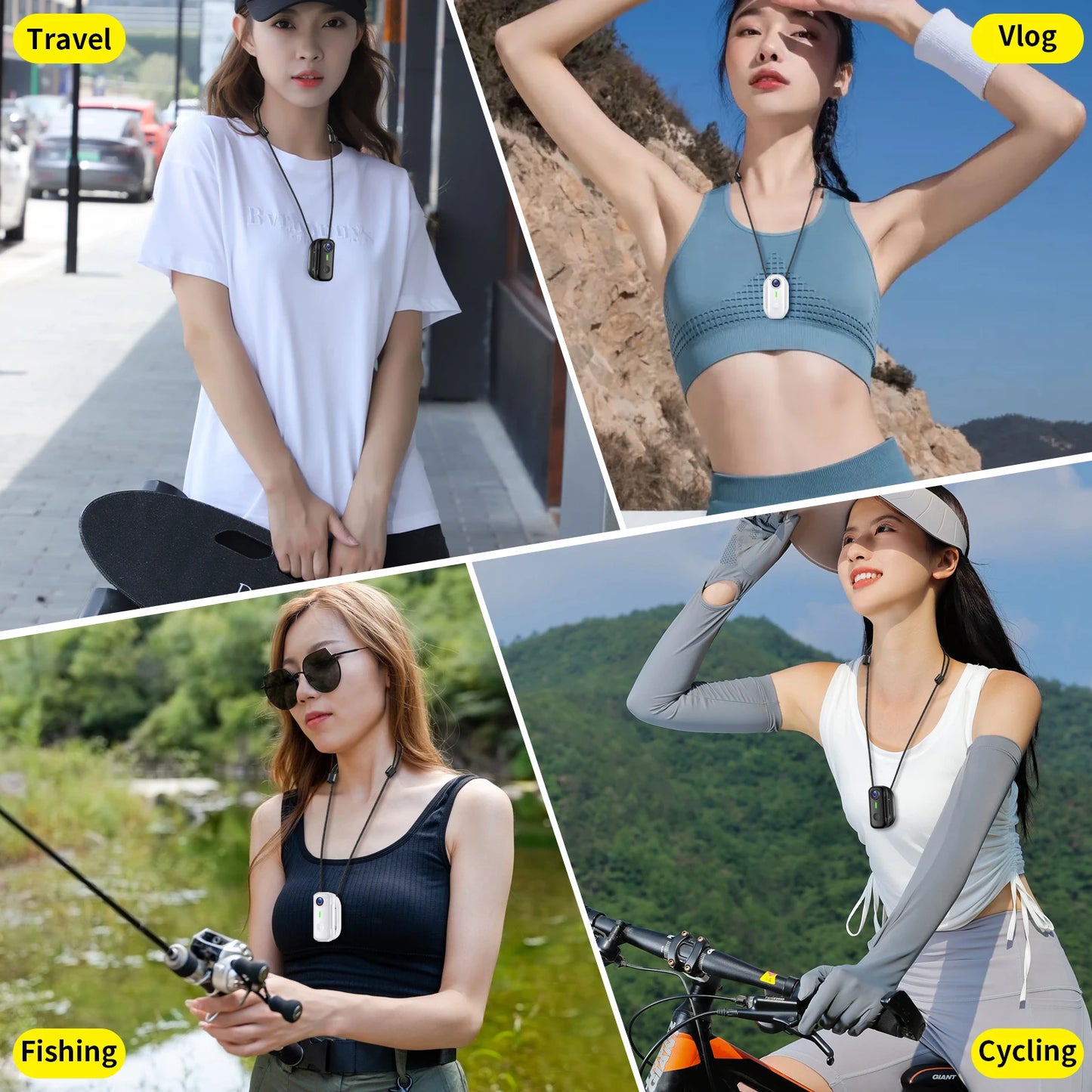 Magnetic Wearable Action Camera 1080P With WiFi And Night Vision Ultra Compact Hands Free Body Cam For Sports Cycling Outdoor
