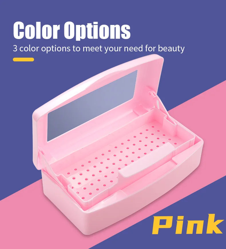 Manicure Tools Beauty Implement Sterilizing Tray Nail Tools Inside Disinfection Box Detachable Cleaning Nail Tools Storage Box