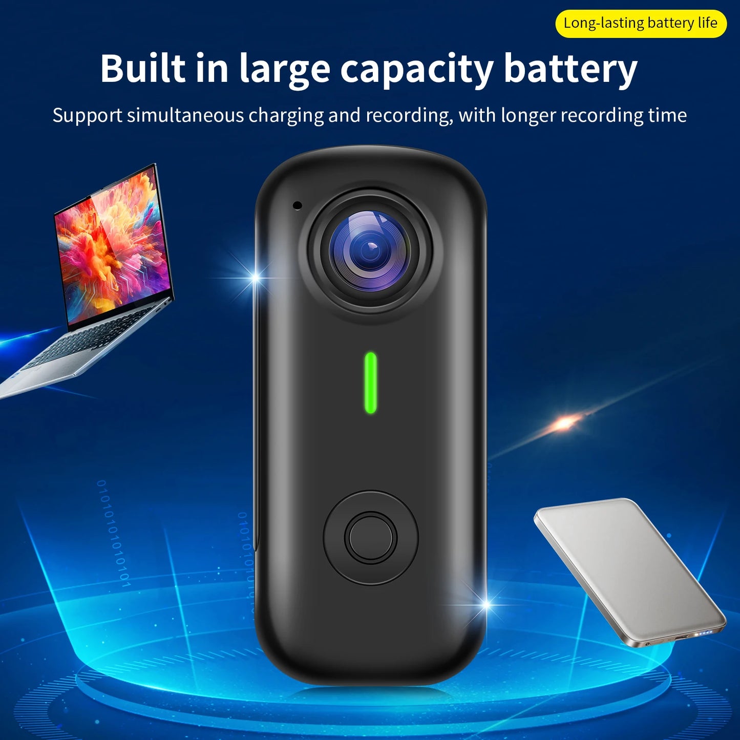 Magnetic Wearable Action Camera 1080P With WiFi And Night Vision Ultra Compact Hands Free Body Cam For Sports Cycling Outdoor