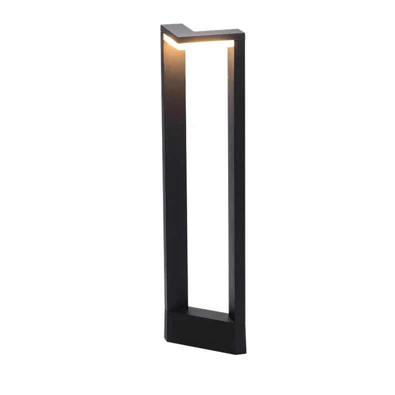 LED 12W Outdoor Landscape Path Lights Black IP65 Waterproof Lawn Post Light Fixture for Lawn Patio Courtyard Driveway Decoration