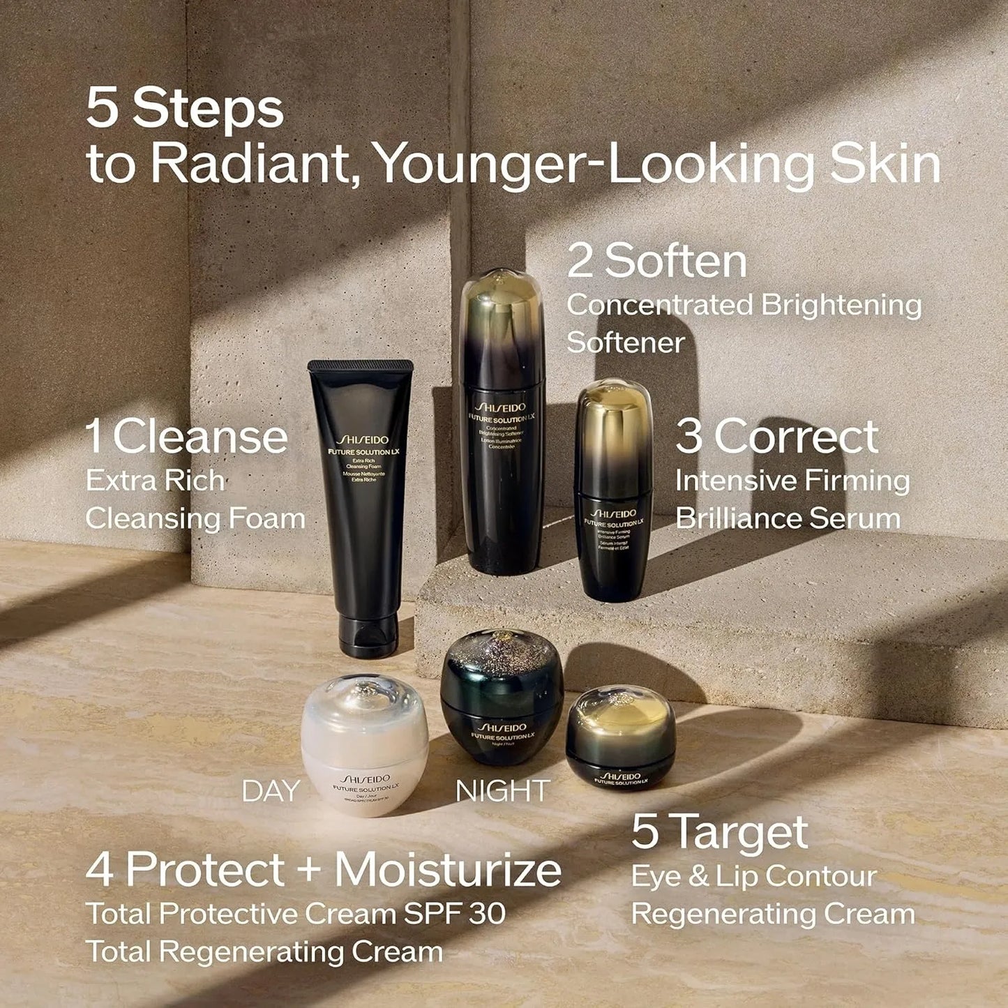SHISEIDO Future Solution LX Concentrated Brightening Softener 170ml, Facial Lotion Original Skincares, Smooths & Clarifies Skin