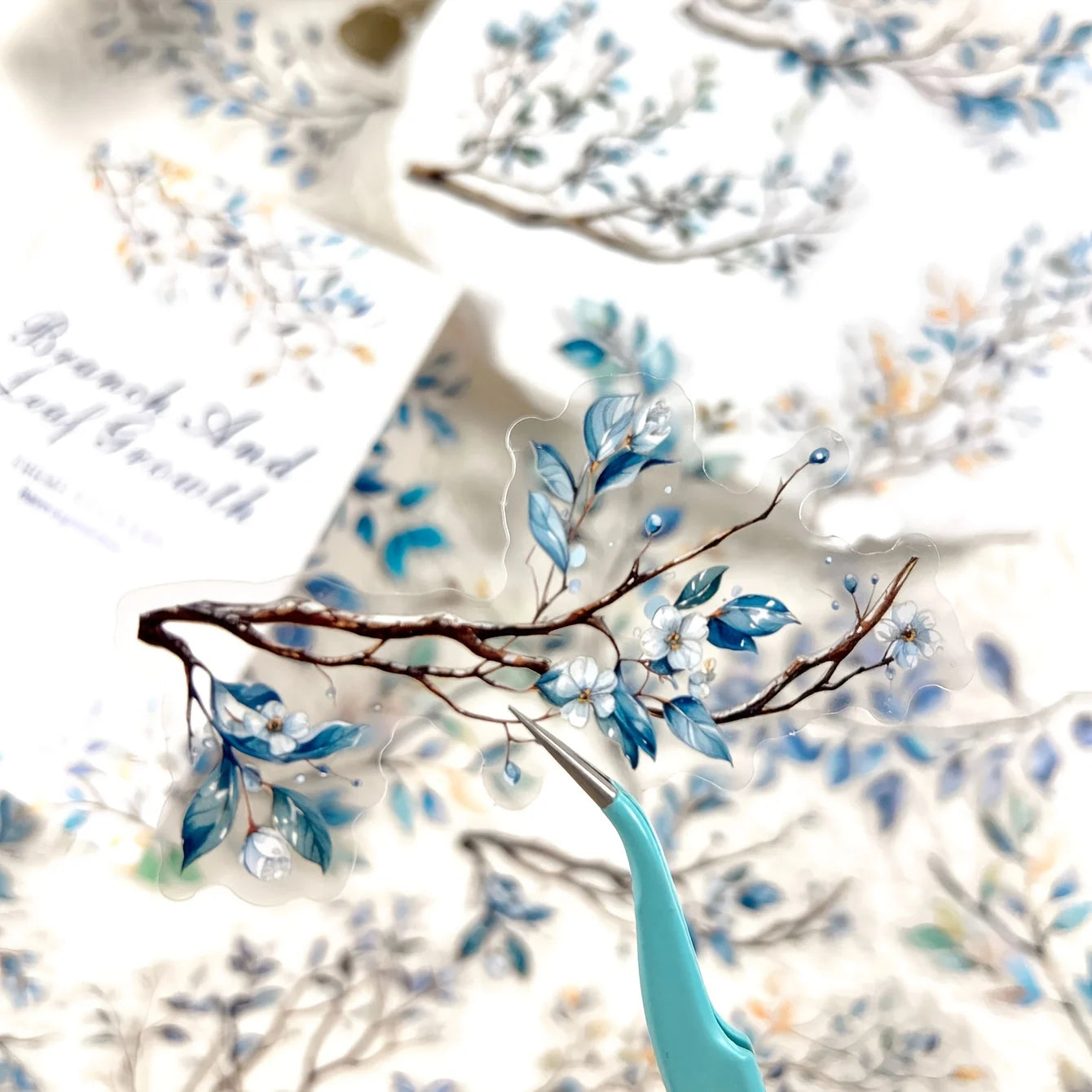 20 pcs Plant Branch Leaf Themed Sticker pack，Scrapbook，Photo Frame，Diary Stickers，DIY Decorative，Creative Stationery Stickers