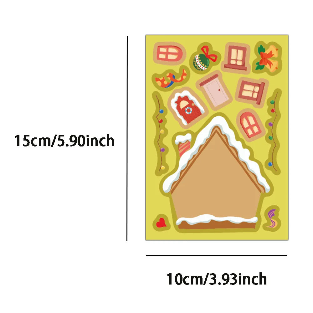 8PCS Creative Christmas Face Changing Series Stickers, Account Materials, Skateboarding Notebook Gooka Stickers