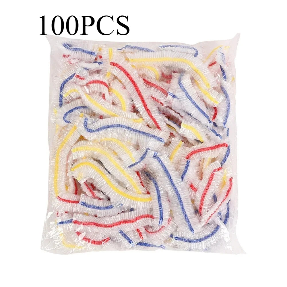 Colorful Disposable Food Cover Elastic Wrap Food Covers Fresh-keeping Lid Plate Kitchen Nylon Colorful Storage Bags