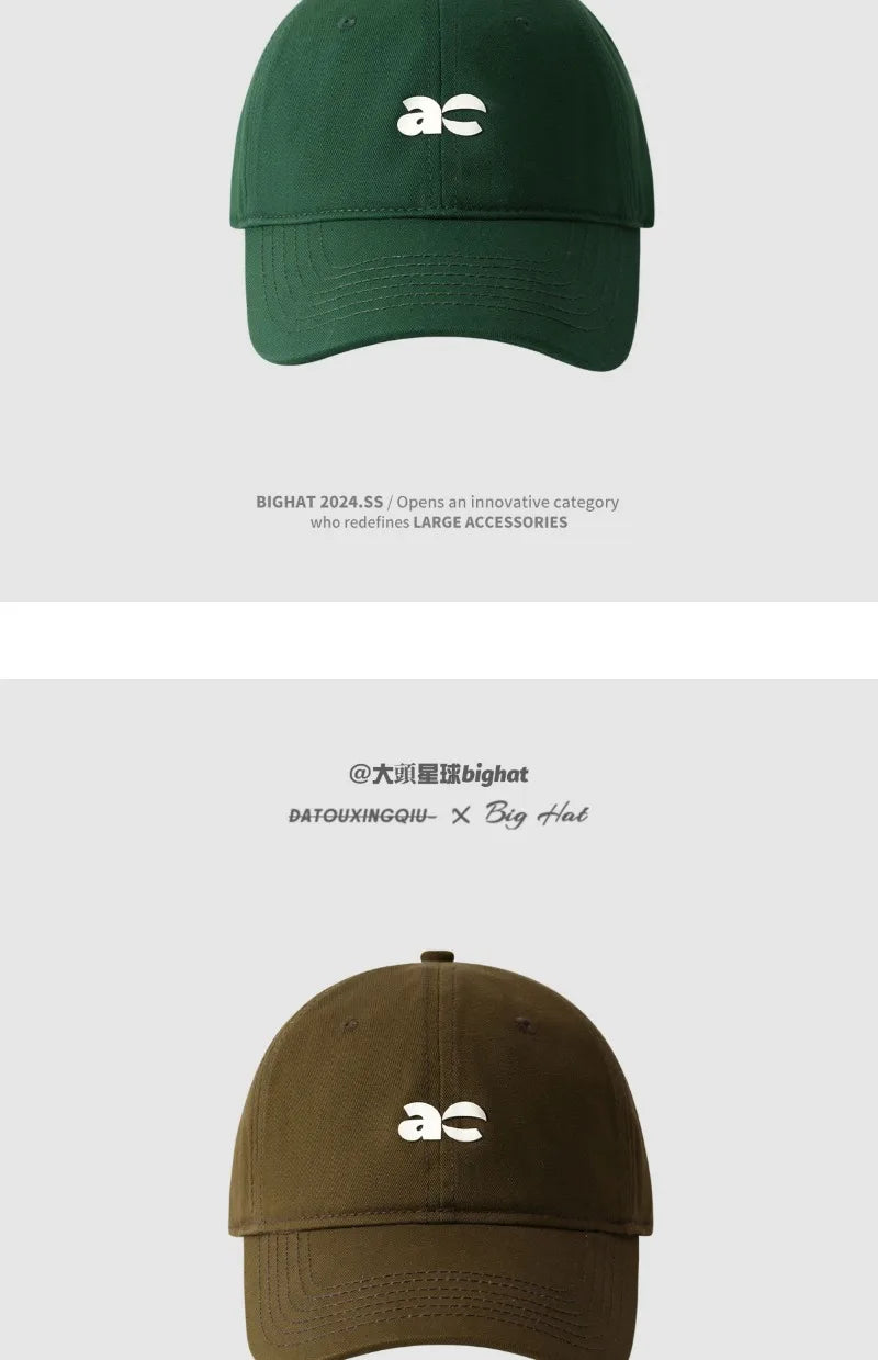 Plus Size Fashion Baseball Cap Deep Wide Brim Large Round Face Slimming Duckbill Hat Breathable Comfortable Chinese Bran