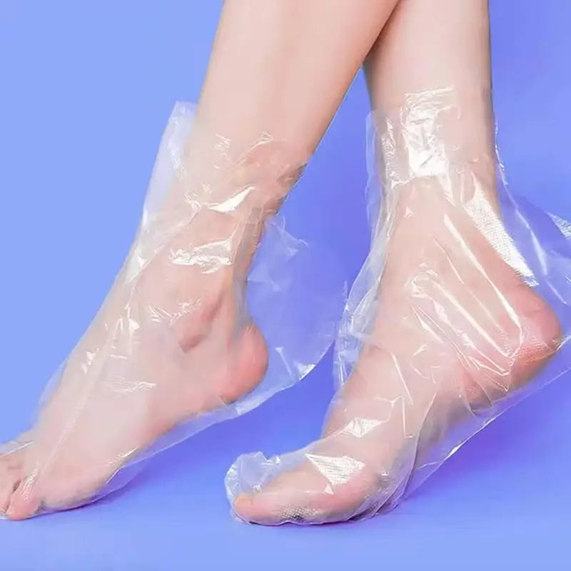 100/200Pcs Disposable Foot Moisturizing Socks Transprent Foot Bags PE Foot SPA Covers Callus Remover Feet Care Pedicure Tools