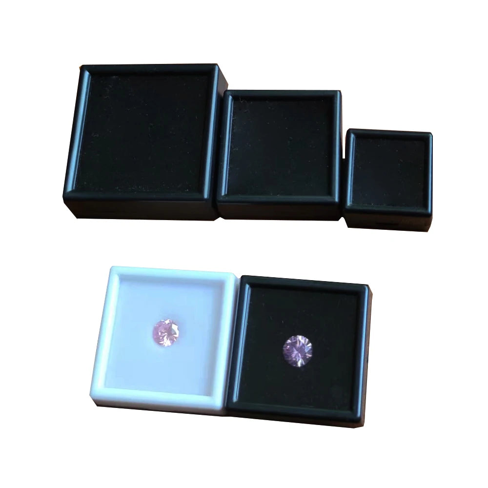 10Pcs Diamond Jewelry Organizer Gems Packaging Box DIY Disamond Ring Jewllery Storage Case 3CM Gemstone Zirconia Gift Box