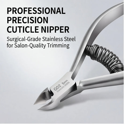 Professional Pedicure Nail Tools: Double Springs Cuticle Trimmer, Sharp Blade Clippers for Nail Art & Care